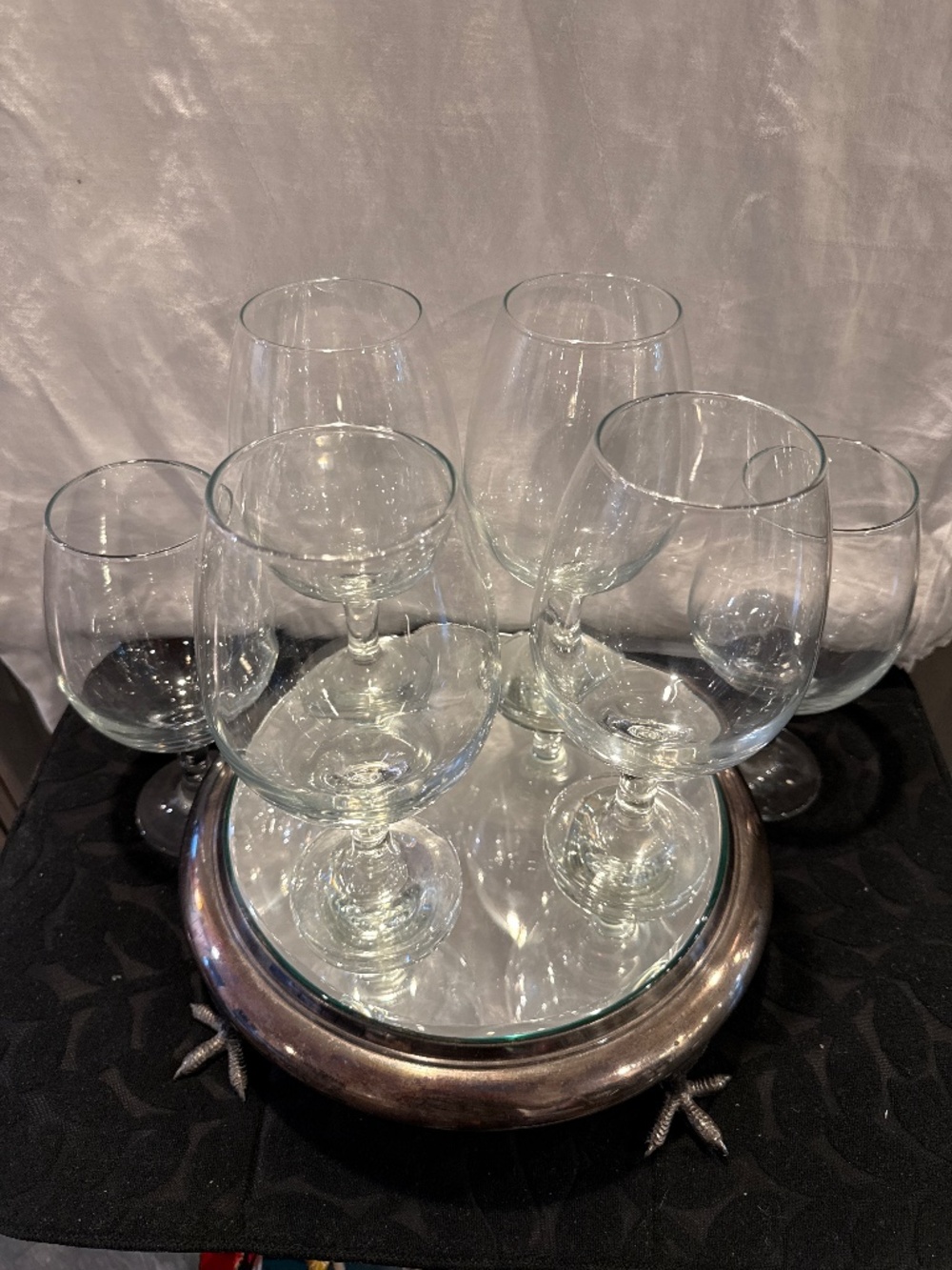 Vintage set of 6 jumbo Brandy sniffer set